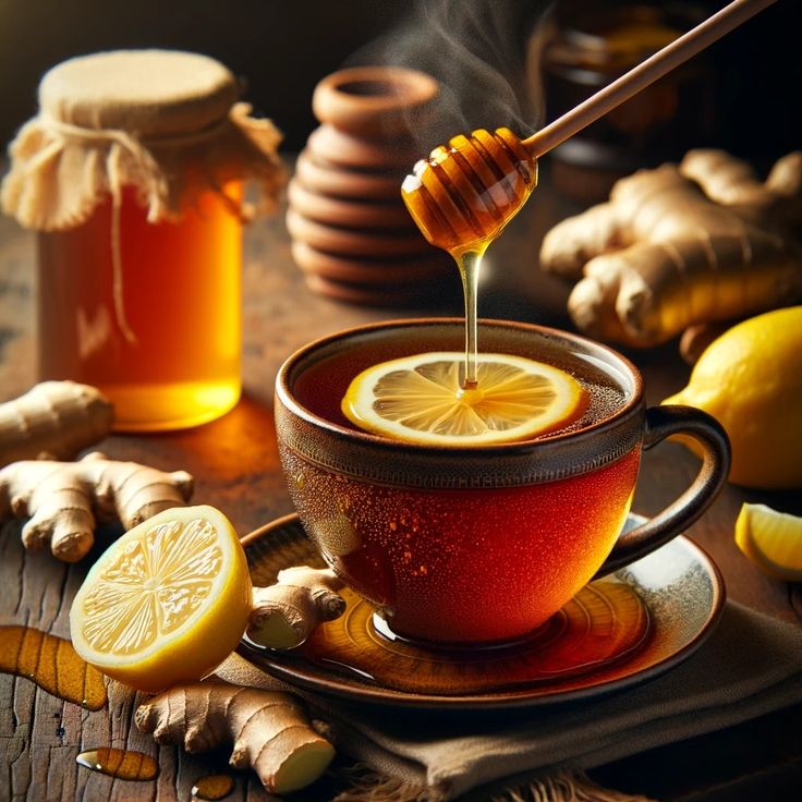 Hot tea with honey