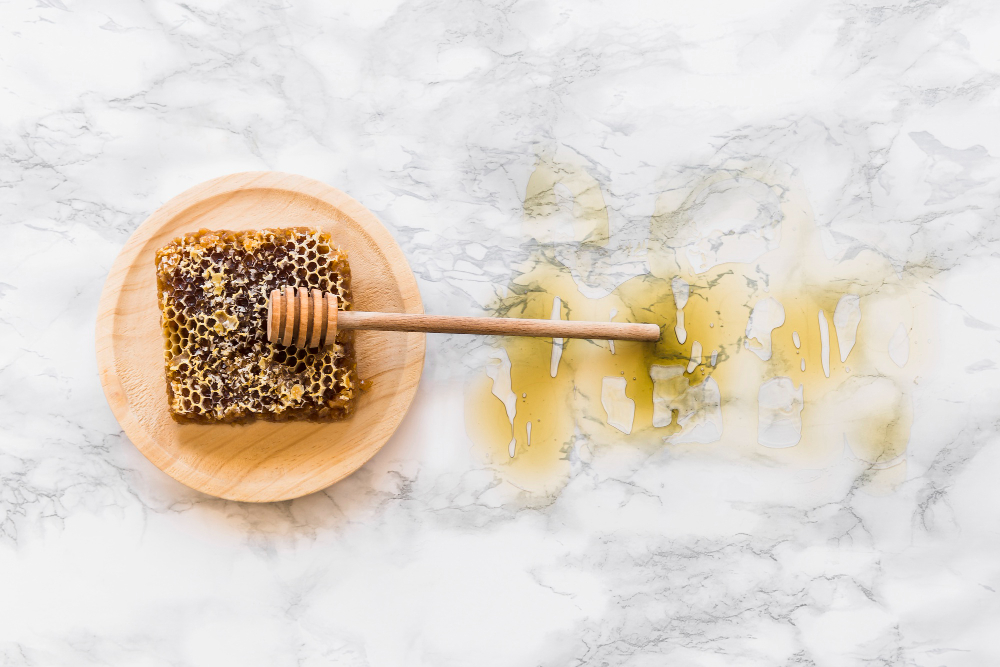 regular honey. regular honey.