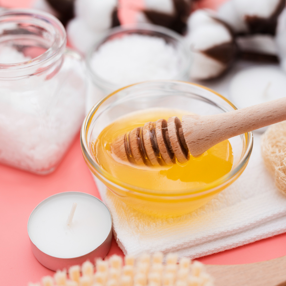 small jar of raw honey small jar of raw honey